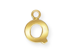 Clearance - Was $6.29 - Gold-Filled 14K/20 Block Letter 'Q' Charm